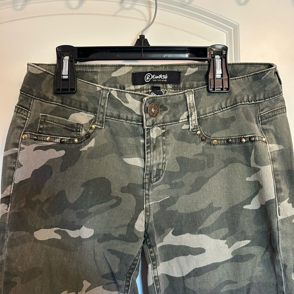 Camo Rewash denim jeans with gold studs - Picture 2 of 5